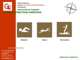 Señales de ATRACTIVOS TURÍSTICOS Natación Buceo Ski Acuático 