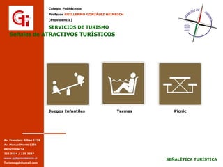 Señales de ATRACTIVOS TURÍSTICOS Juegos Infantiles Termas Picnic 