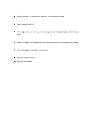 Seal tick leak tester | PDF