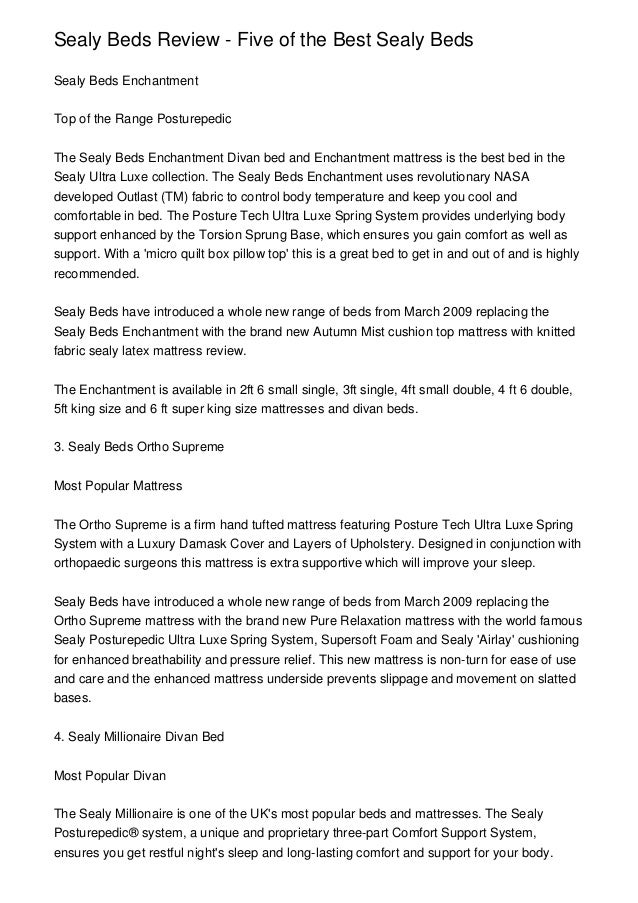 Sealy Beds Review Five of the Best Sealy Beds