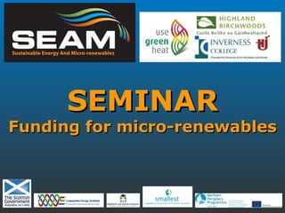 SEMINAR Funding for micro-renewables 