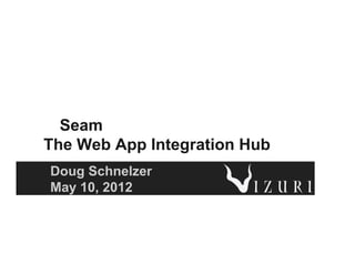 Seam
The Web App Integration Hub
Doug Schnelzer
May 10, 2012
 