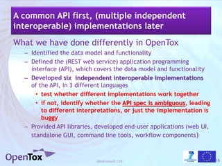 Seamless and uniform access to chemical data and tools experience gained in developing the open tox framework