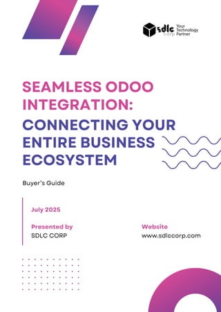 Seamless Odoo Integration service: Connecting your entire Ecosystem. | PDF