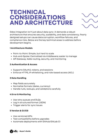 Seamless Odoo Integration service: Connecting your entire Ecosystem. | PDF