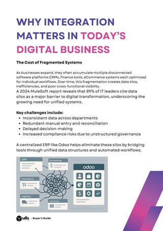 Seamless Odoo Integration service: Connecting your entire Ecosystem. | PDF