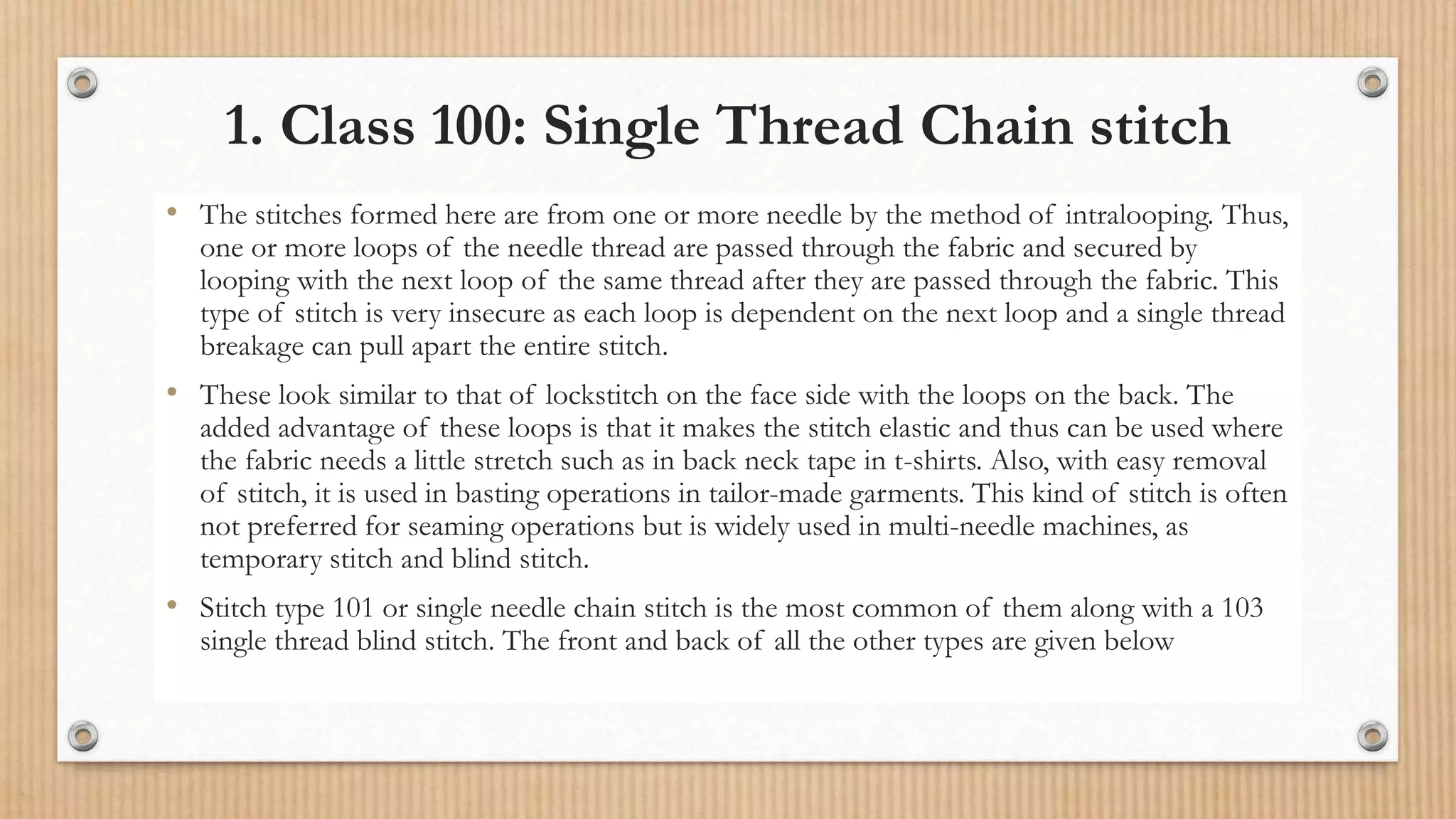 Seams and stitches | PPTX