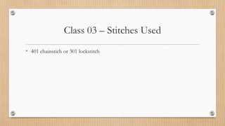 Seams and stitches | PPTX