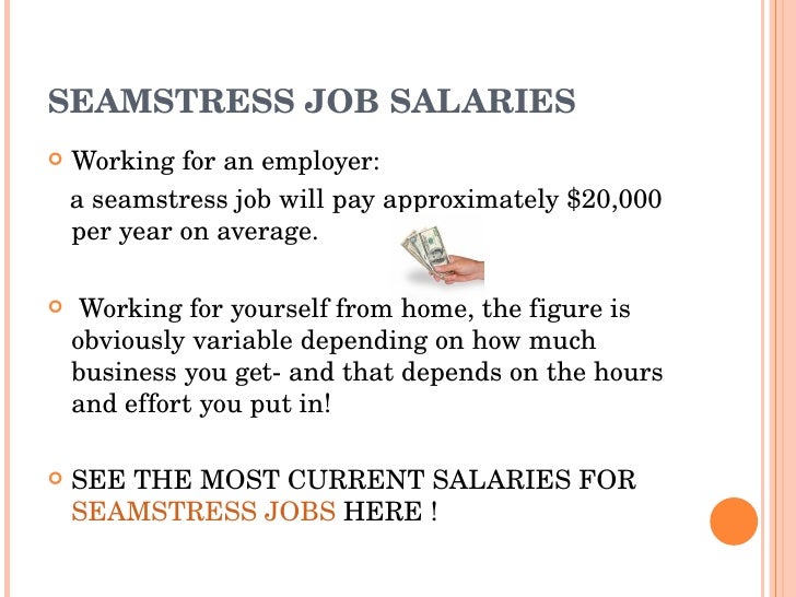 Seamstress jobs