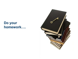Do your
homework….
 