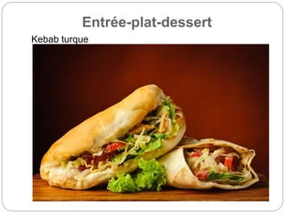 Entrée-plat-dessert
Kebab turque
 