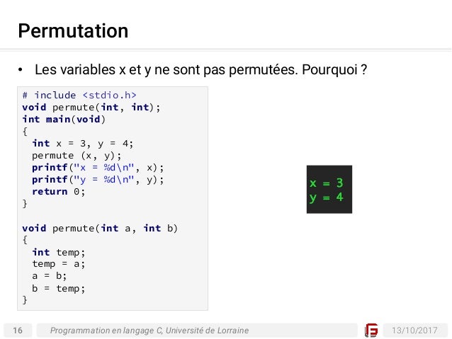 Seance 3 Programmation En Langage C - 