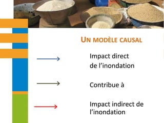 Un modèle causalImpact direct de l’inondationContribue àImpact indirect de l’inondation