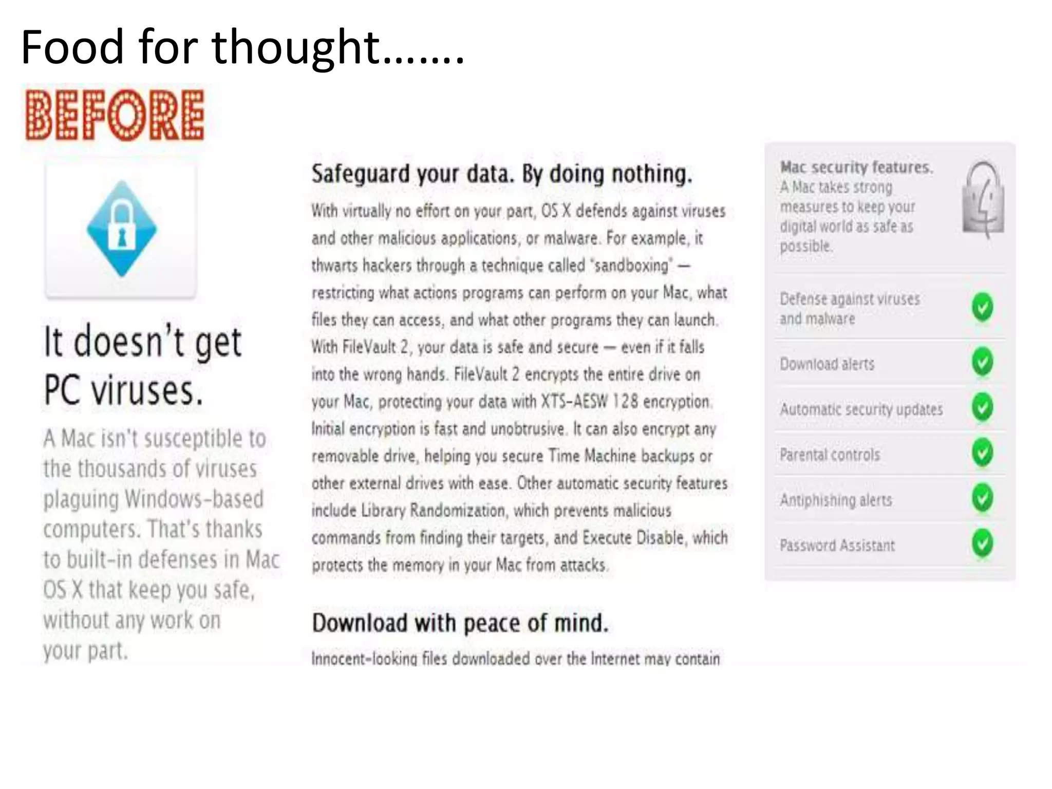 Food for thought……. 
 