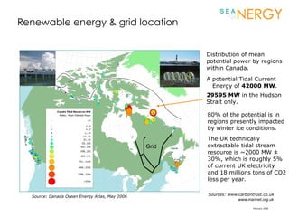 Renewable energy & grid location 80% of the potential is in regions presently impacted by winter ice conditions. Distribut...