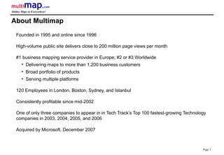 The Multimap Journey and How to raise Angel Investment by Sean Phelan | PPT