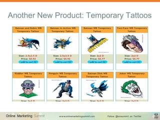 Another New Product: Temporary Tattoos
 