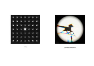 coma   chromatic aberration
 