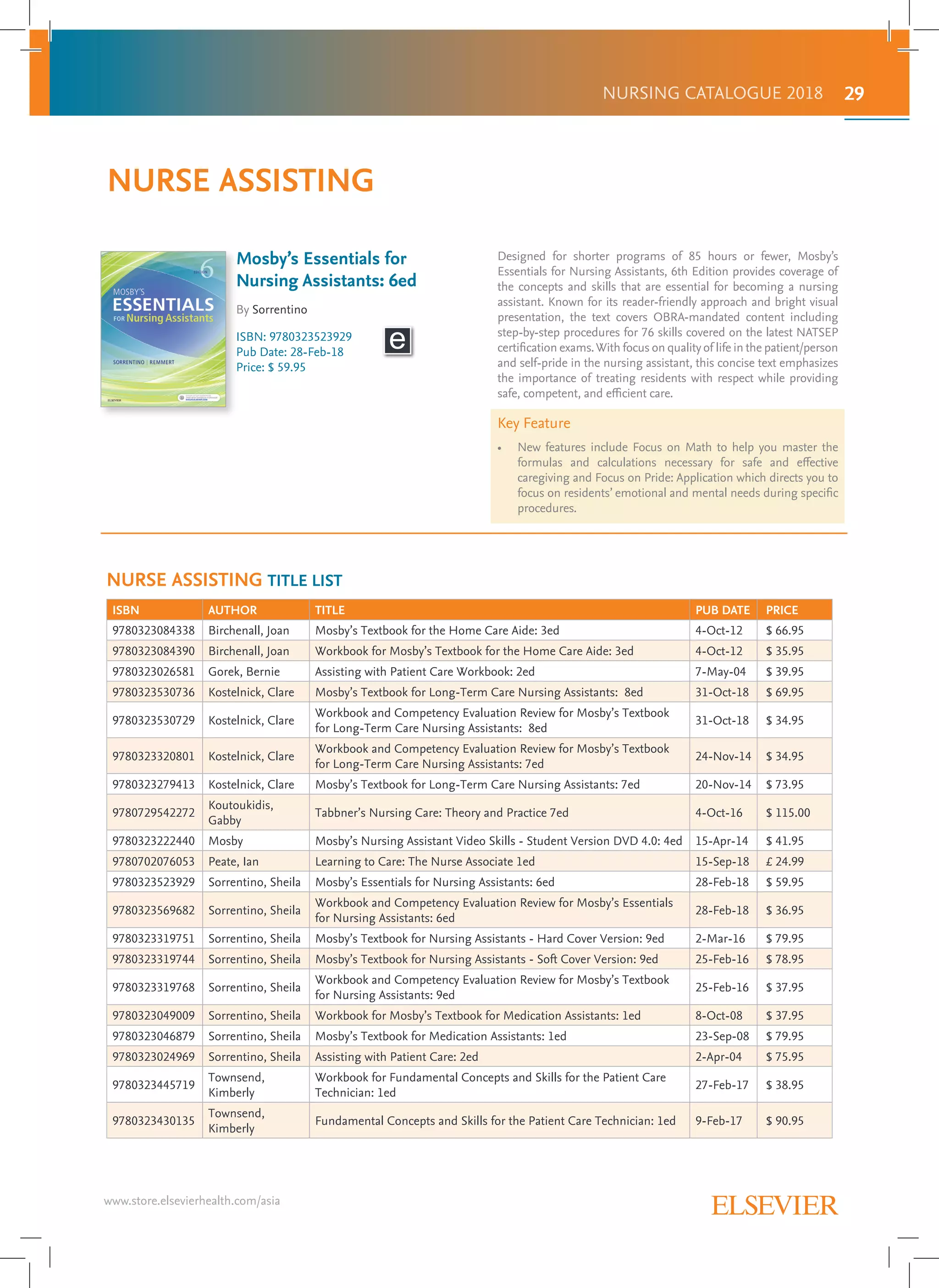 SEA nursing catalogue 2018 finalr_mar18 PDF Medical Health