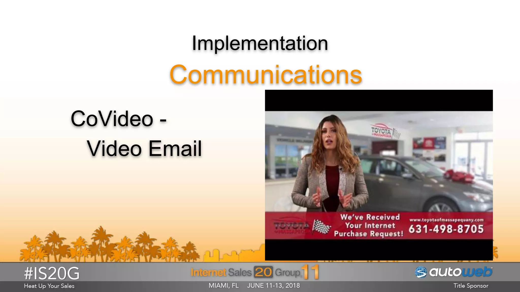 Implementation
Communications
CoVideo -
Video Email
 