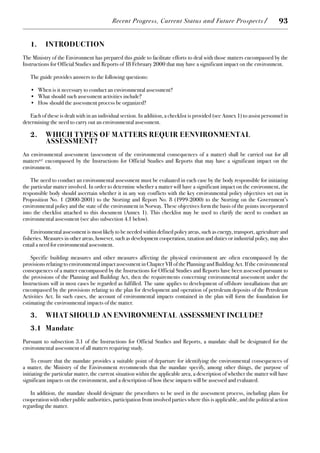 Strategic Environmental Assessment at the Policy Level: Recent Progress, Current Status and Future Prospects