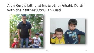 Alan Kurdi, left, and his brother Ghalib Kurdi
with their father Abdullah Kurdi
NDLA 20
 
