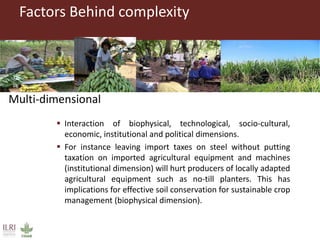 Complex agricultural problems and innovative approaches to their solutions