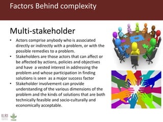 Complex agricultural problems and innovative approaches to their solutions