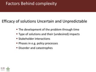 Complex agricultural problems and innovative approaches to their solutions