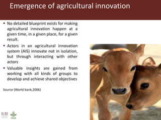 Complex agricultural problems and innovative approaches to their solutions