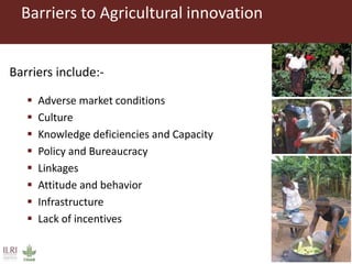 Complex agricultural problems and innovative approaches to their solutions