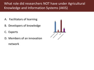 From technology transfer (TT) to agricultural innovation systems (AIS)