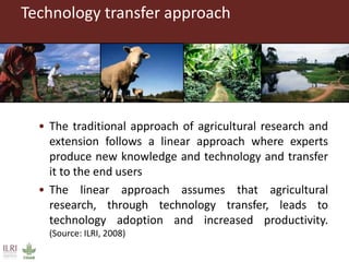 From technology transfer (TT) to agricultural innovation systems (AIS)