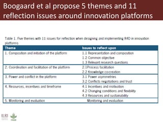 An overview of innovation platforms