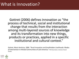 An overview of innovation platforms