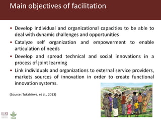 Coordination and facilitation of innovation platforms