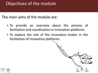 Coordination and facilitation of innovation platforms