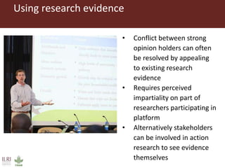 Power and conflict in innovation platforms 