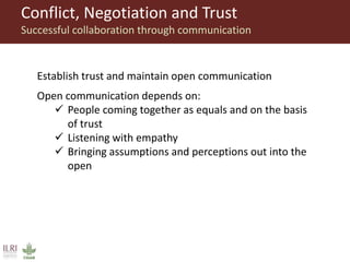 Power and conflict in innovation platforms 