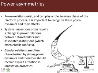 Power and conflict in innovation platforms 