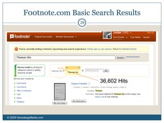 Searching a Specific Site on Google© 2008 GenealogyMedia.com 23Say I want to know all of the mentions of the surname “Gregg” on the US GenNet site for Nance County, NEhttp://www.usgennet.org/usa/ne/county/nance/How do I do this?I go to Google and search for:Gregg site:www.usgennet.org/usa/ne/county/nance/