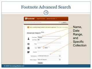 Results of the Site-Specific Search© 2008 GenealogyMedia.com 24
