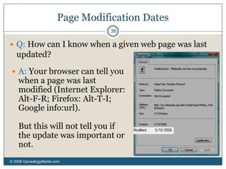 Footnote Advanced Search© 2008 GenealogyMedia.com 30Name, Date Range, and Specific Collection