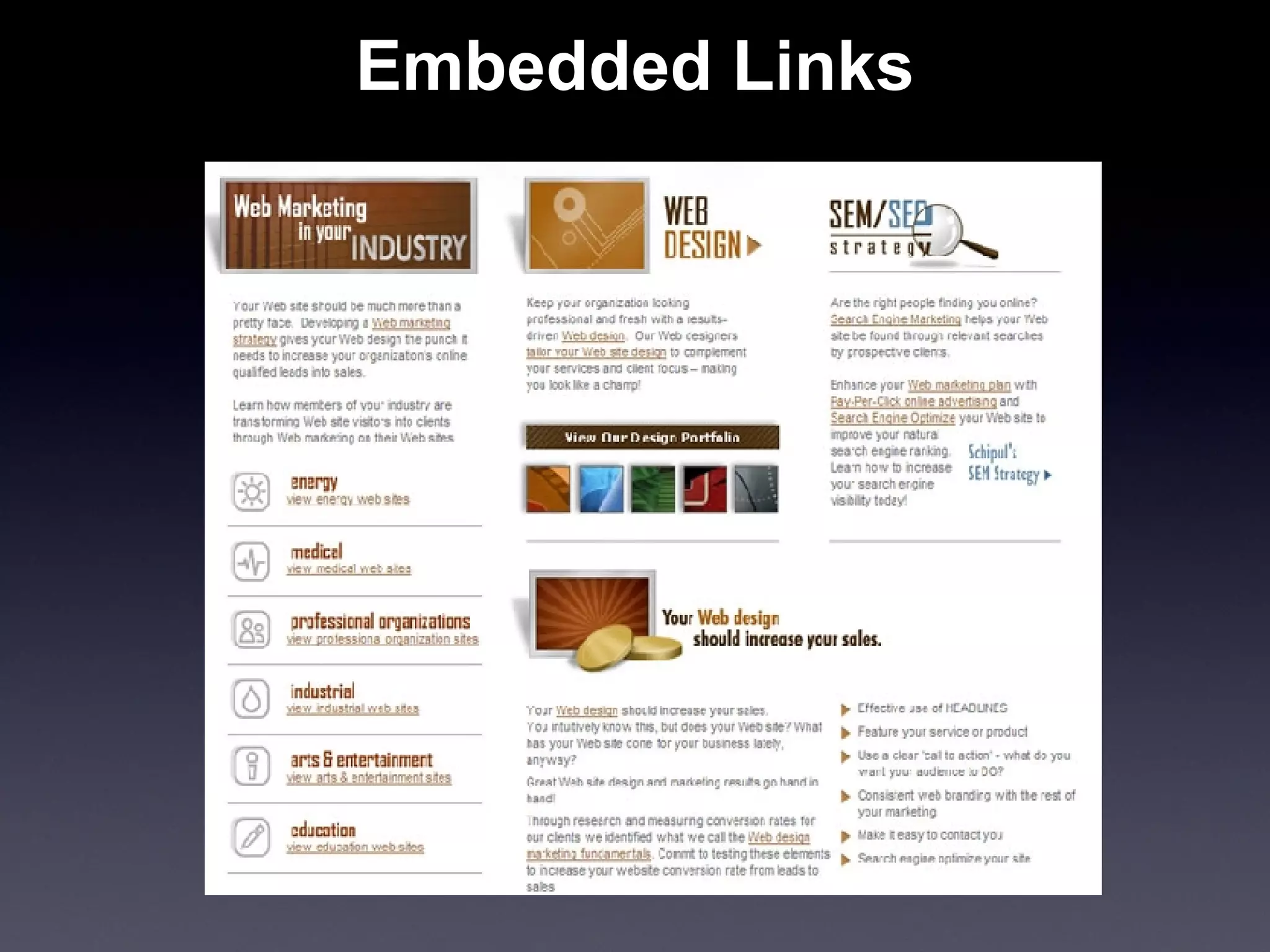 Embedded Links 