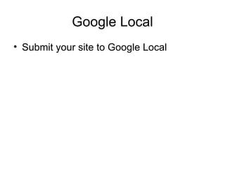 Google Local Submit your site to Google Local 