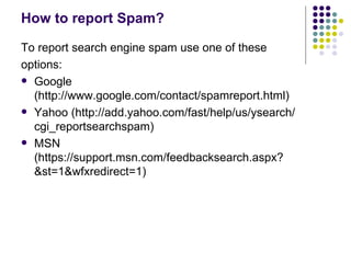 Search Engine Spam Index - Types of Link Spam & Content Spam | PPT