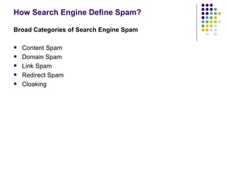 Search Engine Spam Index - Types of Link Spam & Content Spam | PPT