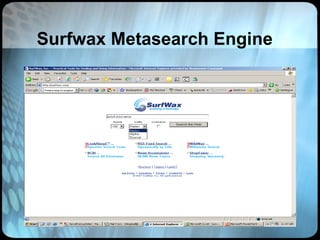 Surfwax Metasearch Engine 